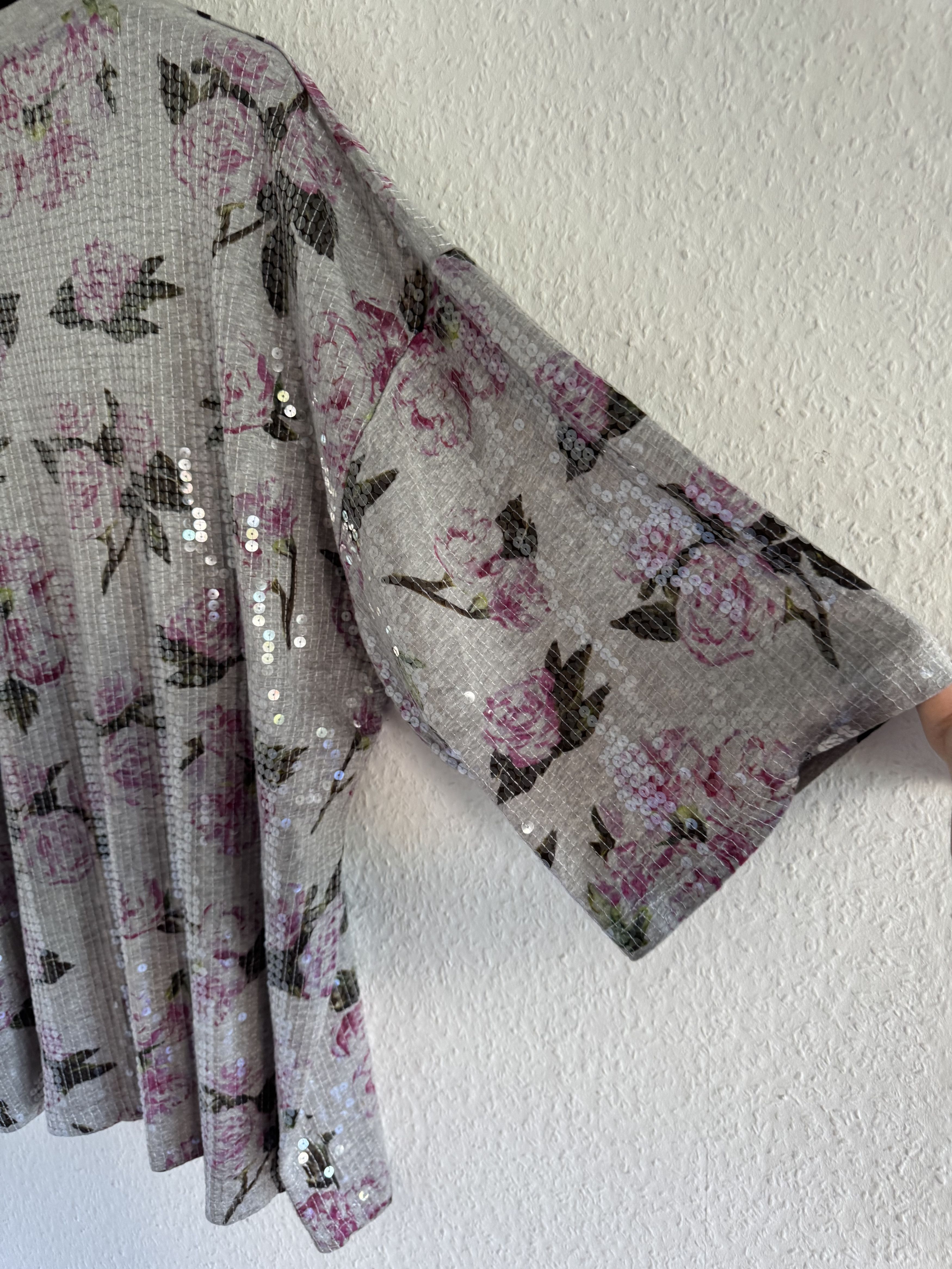 Adidas × Jeremy Scott Sequin Floral Oversized Long Shirt Dress Size US XXL / EU 58 / 5 - 14 Thumbnail