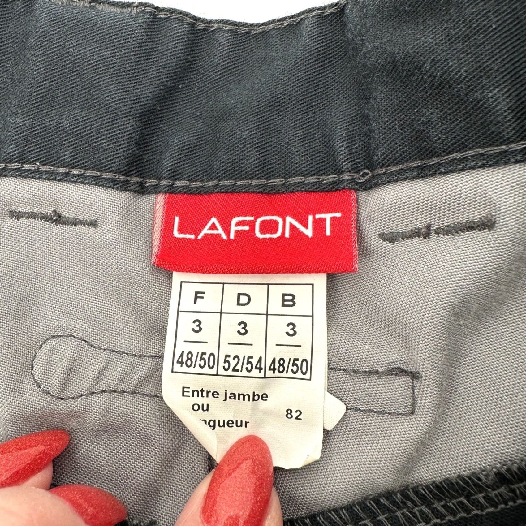 Vintage VINTAGE Lafont Workwear Cargo Pants Men Black 34 Size 50 34 Cargo Pants Utility Pants Construction Mens Cotton Blend Black 34 Size US 34 / EU 50 - 3 Thumbnail
