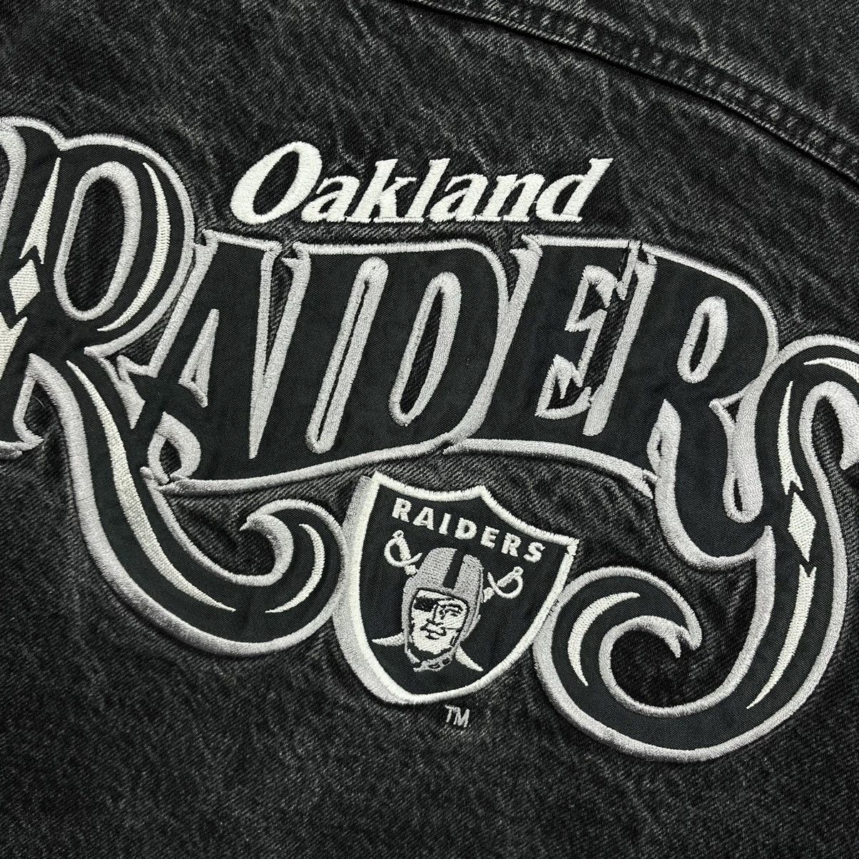 NFL Vintage Oakland Raiders NFL rare big logo denim jacket 90’s Size US M / EU 48-50 / 2 - 20 Thumbnail