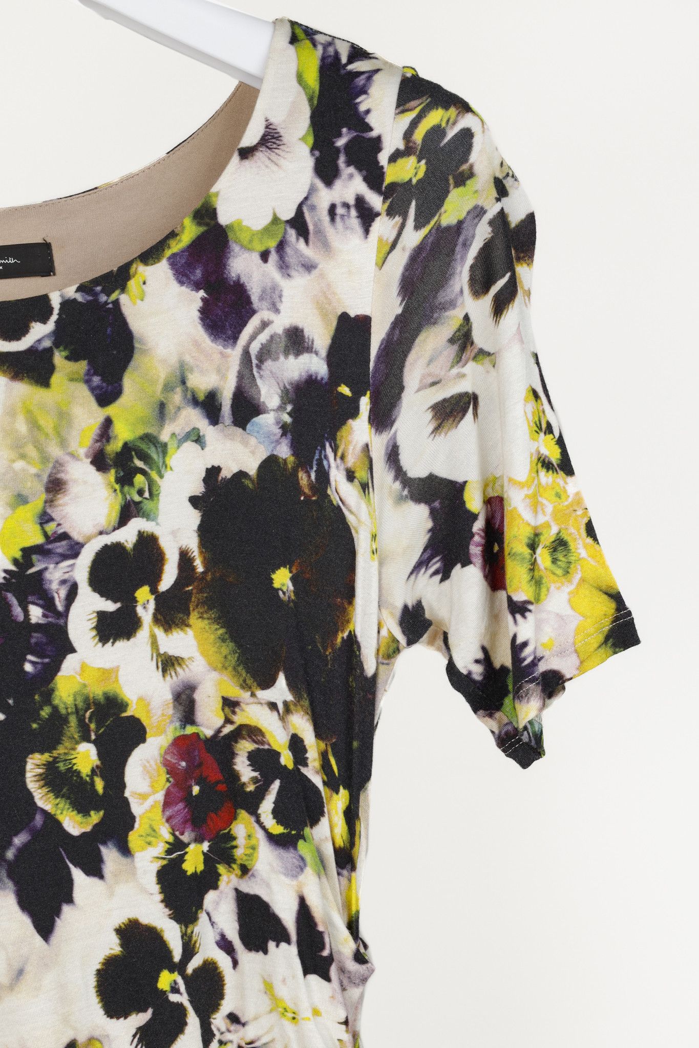 Paul Smith Paul Smith Black Label White Floral Jersey Midi Dress Size L / US 10 / IT 46 - 5 Thumbnail