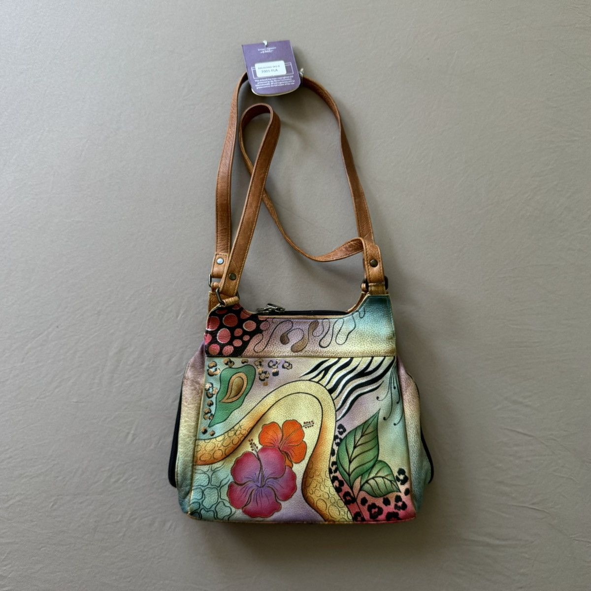 Other Vintage ANUSCHKA Hand Painted Multi Compartment Satchel Size ONE SIZE - 2 Thumbnail