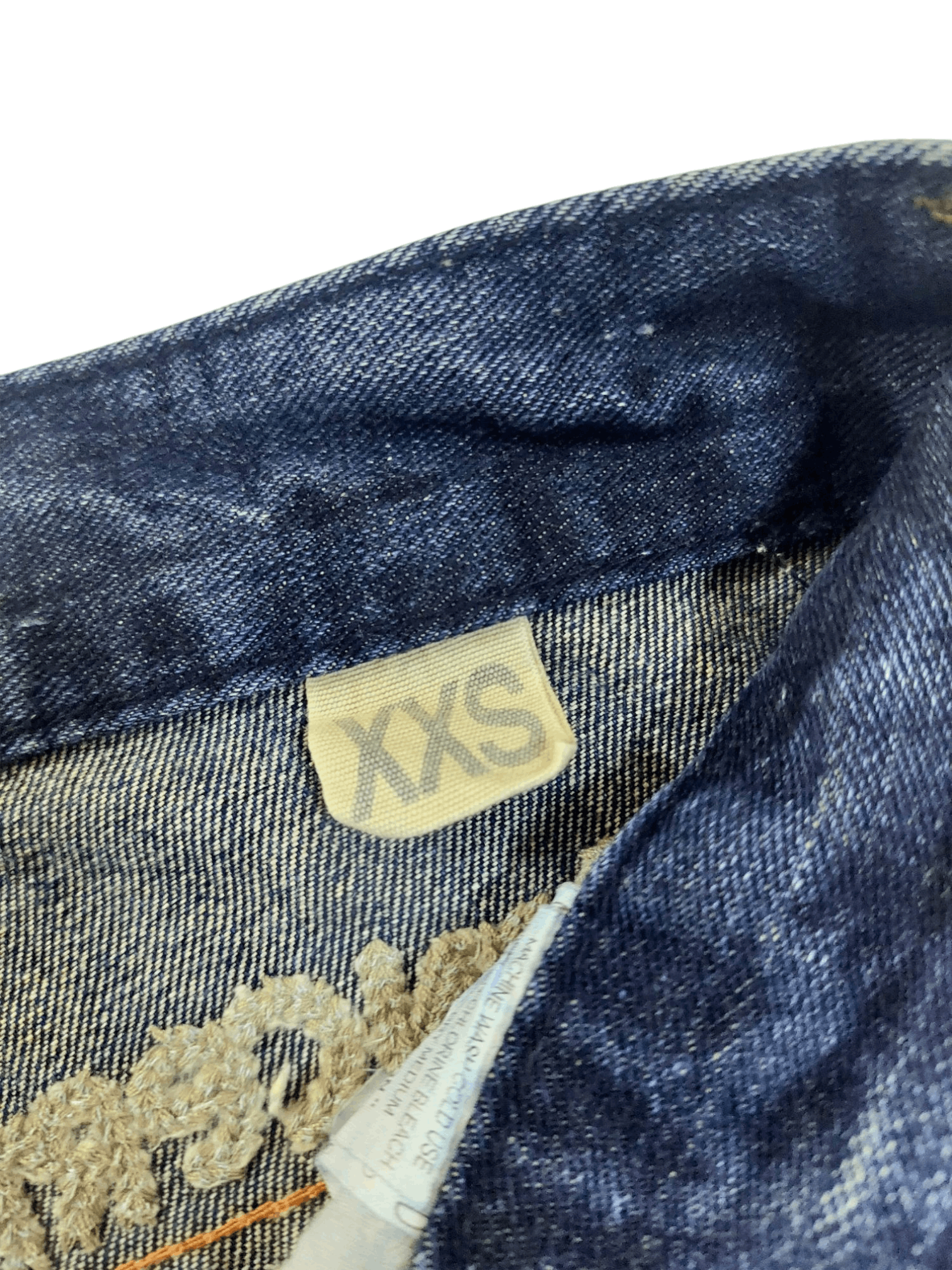 Vintage Lolita Jeans Embroidered Ribbon Mushroom Denim Size 29" - 18 Thumbnail