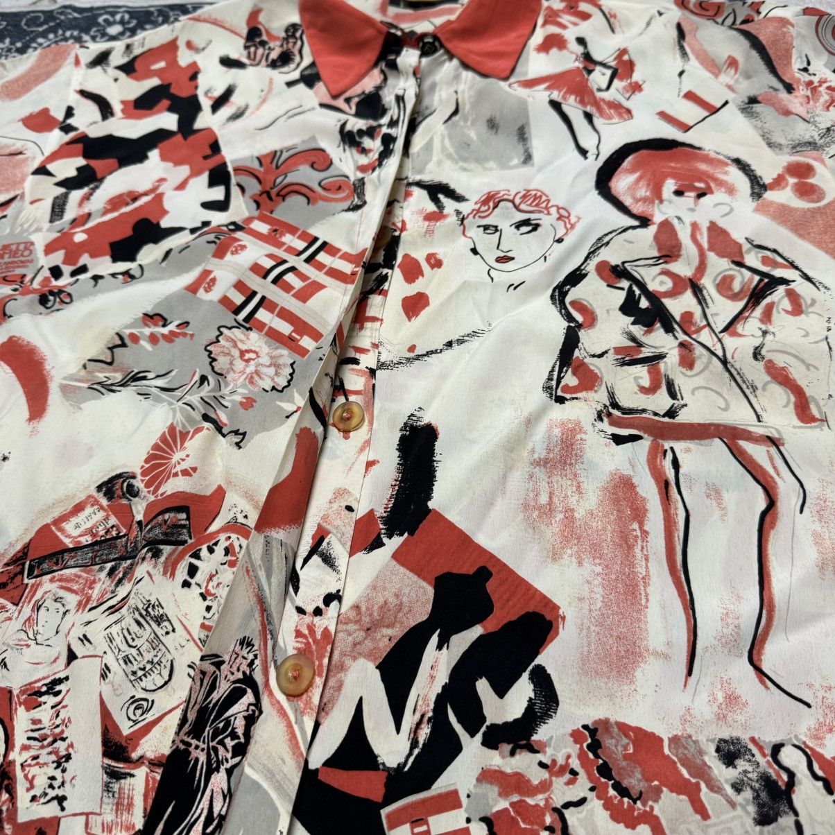 Fendi Vintage Fendi Silk Printed Shirt Giulietta El Romeo Size US L / EU 52-54 / 3 - 8 Thumbnail