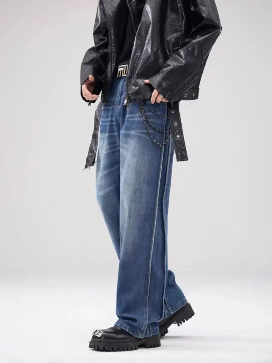 Japanese Brand American trend straight leg vintage cotton jeans Size US 32 / EU 48 - 3 Thumbnail
