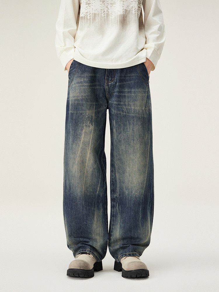 Japanese Brand Men's Retro American High-Street Gradient Denim Jeans Size US M / EU 48-50 / 2 - 2 Thumbnail