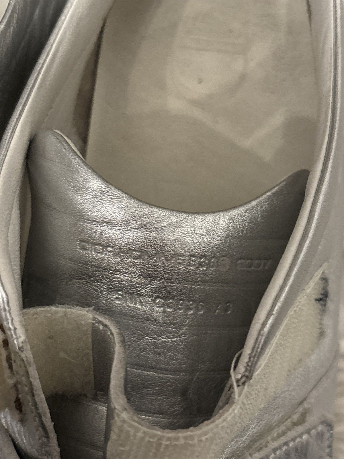 Dior Dior Homme AW07 "Navigate" Silver Metallic Velcro Sneakers Size US 8.5 / EU 41-42 - 8 Thumbnail