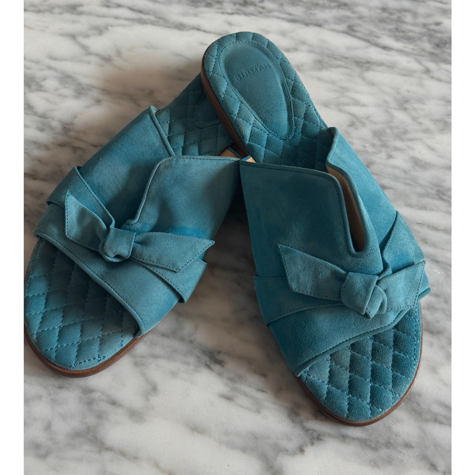Alexandre Birman ALEXANDRE BIRMAN Sandals Knot Embellished Suede Size US 9.5 / IT 39.5 - 1 Thumbnail