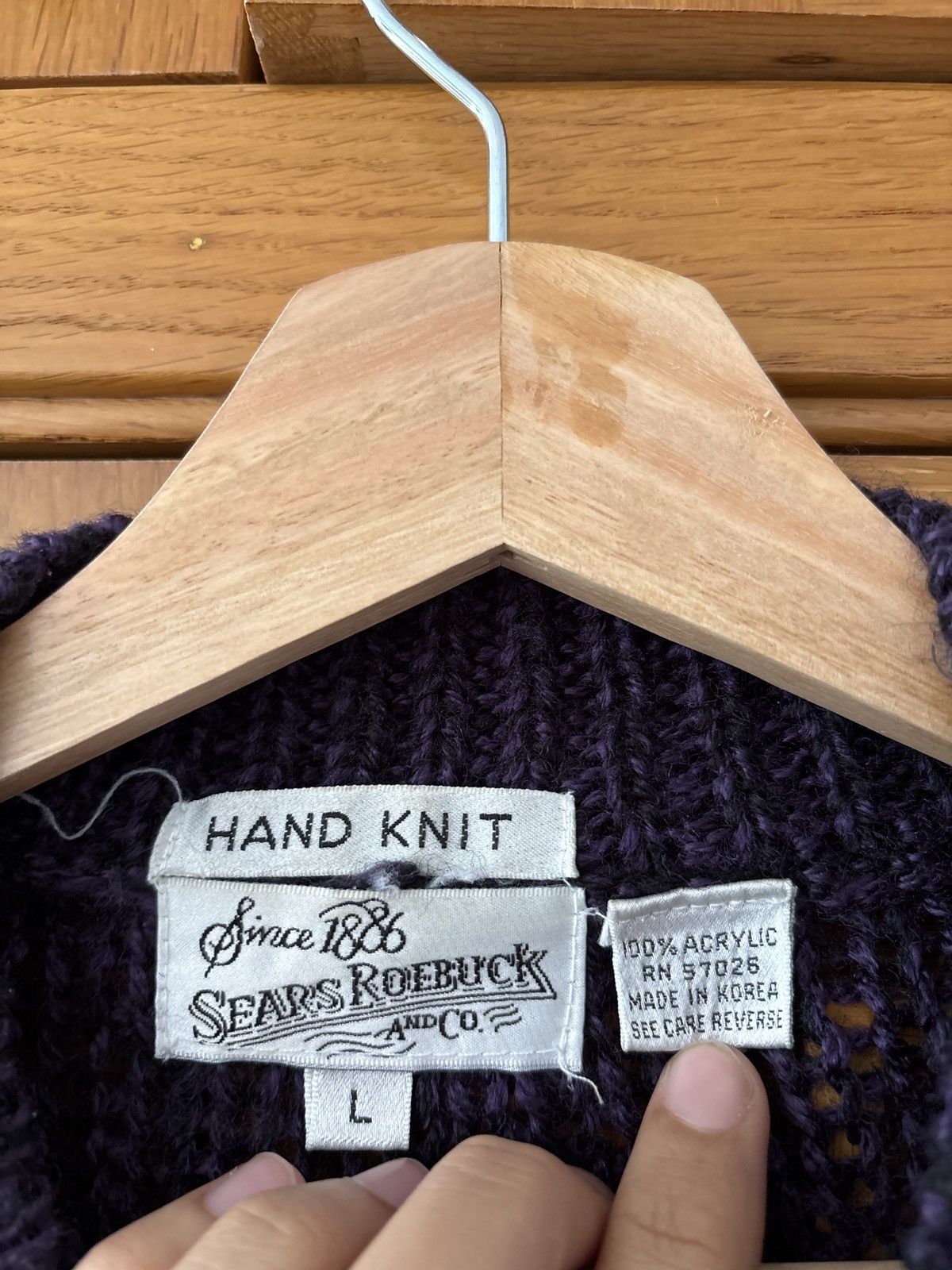 Other Handknit Vibtage Sweater Size US L / EU 52-54 / 3 - 5 Thumbnail