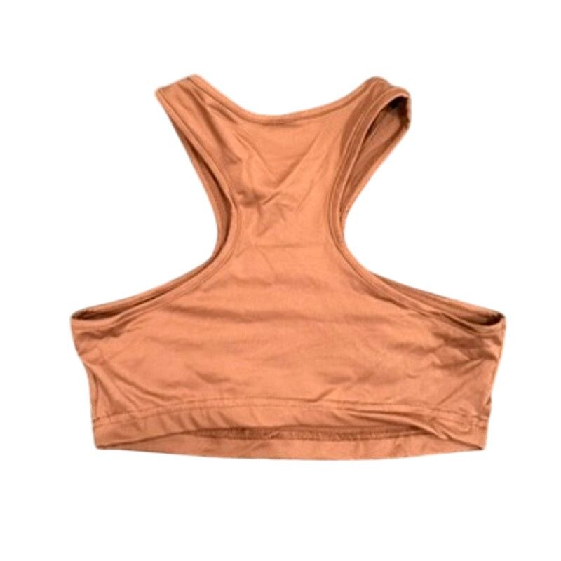 Shein Woman's Halter Micro Crop Top in Brown, Size XS Size XS / US 0-2 / IT 36-38 - 2 Thumbnail