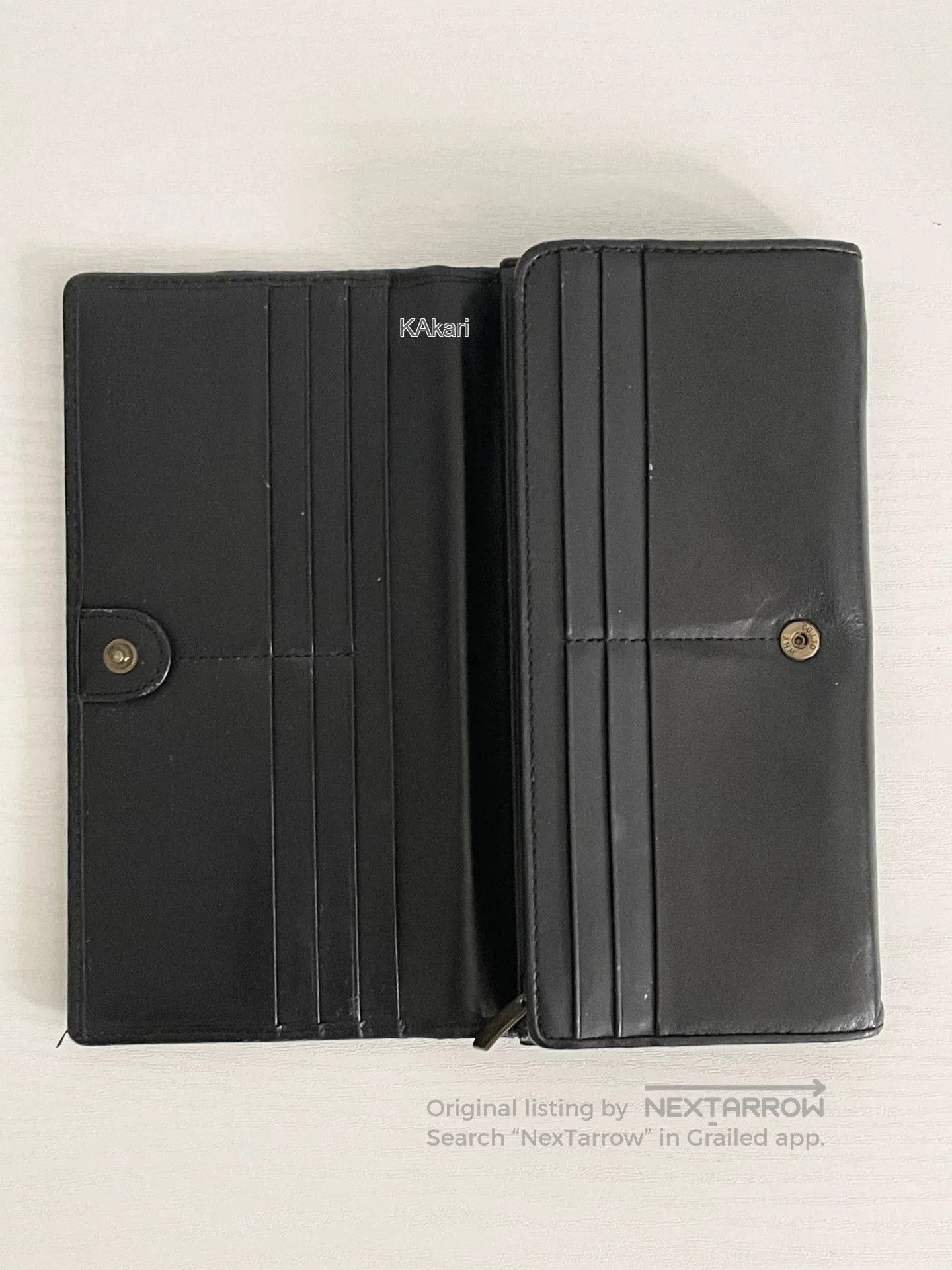 Jean Paul Gaultier Black Wallet with Embroidered Decorative Trim. Size ONE SIZE - 4 Thumbnail