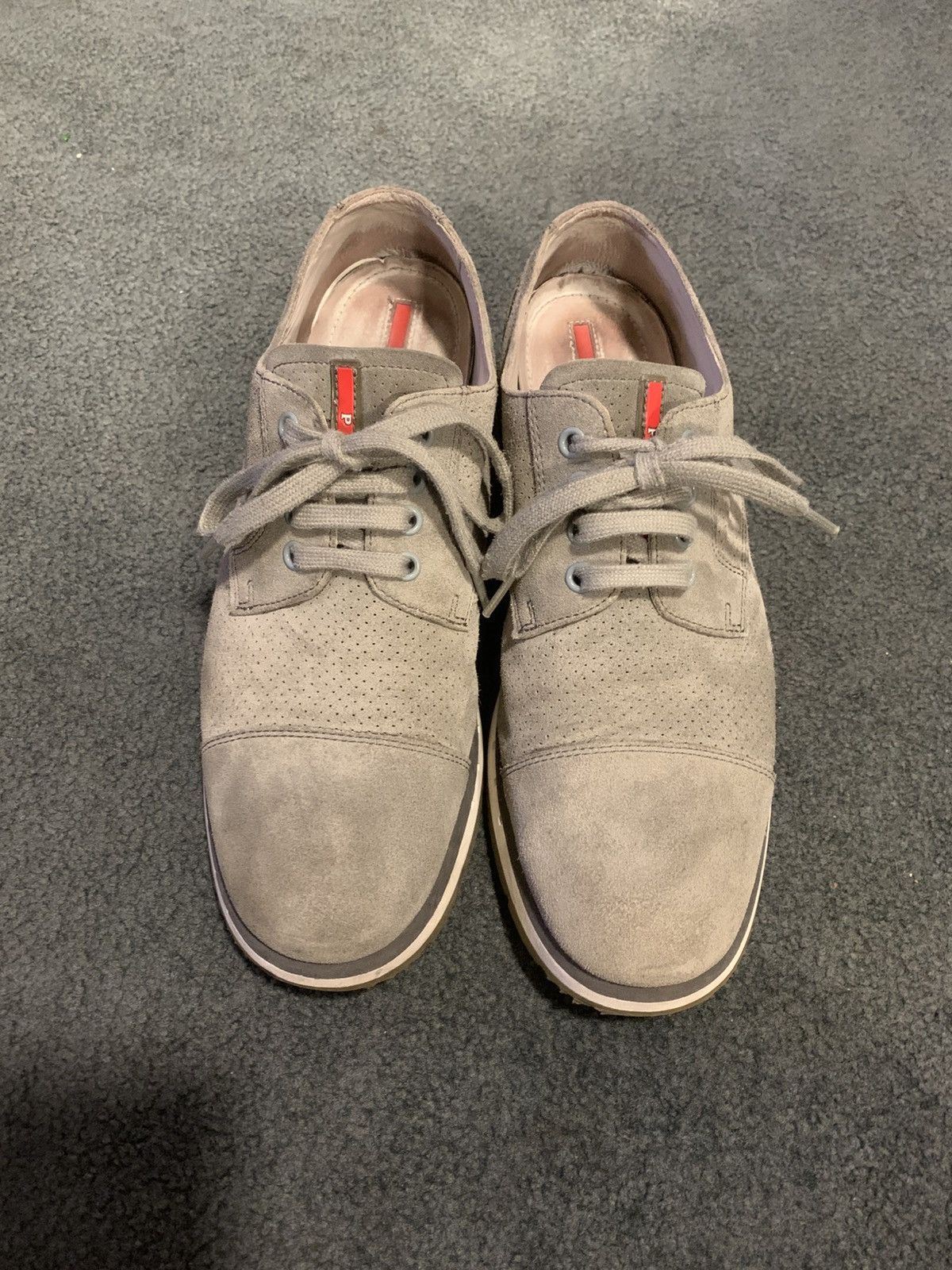 Prada PRADA GREY SUEDE SNEAKERS Size US 9 / EU 42 - 1 Thumbnail