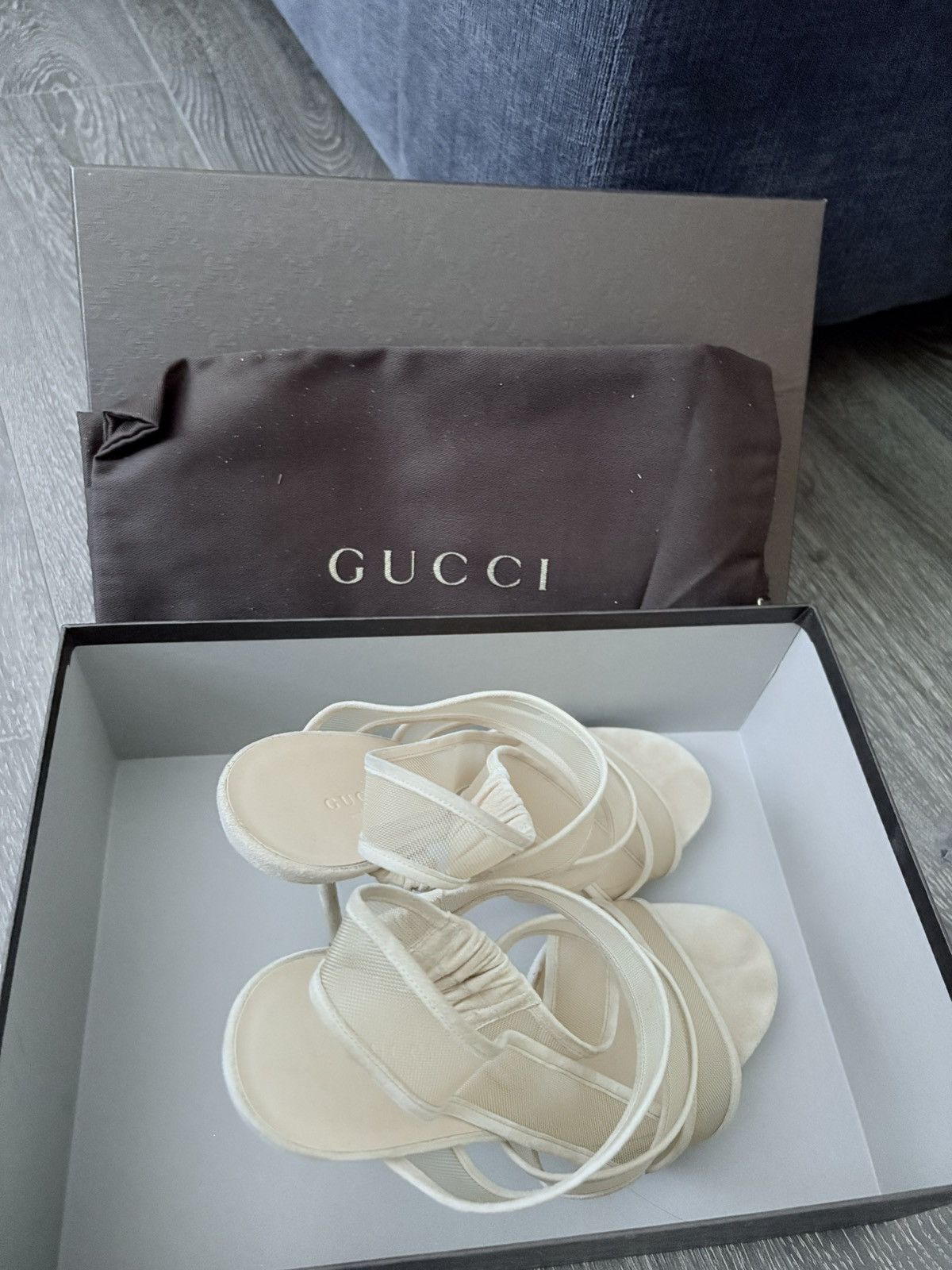 Gucci Gucci Nude Strapped Heels Size US 10 / IT 40 - 2 Thumbnail