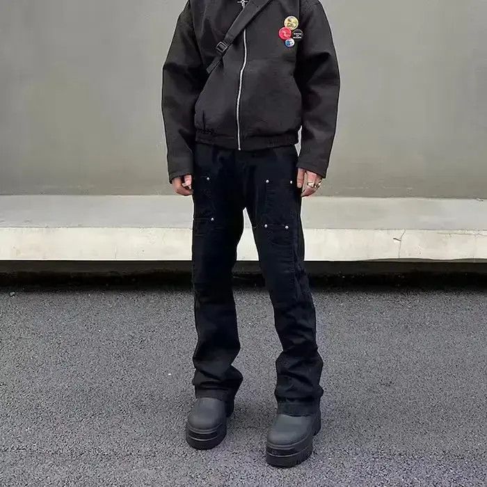Japanese Brand Black Stack Denim Jeans Size US 32 / EU 48 - 4 Thumbnail