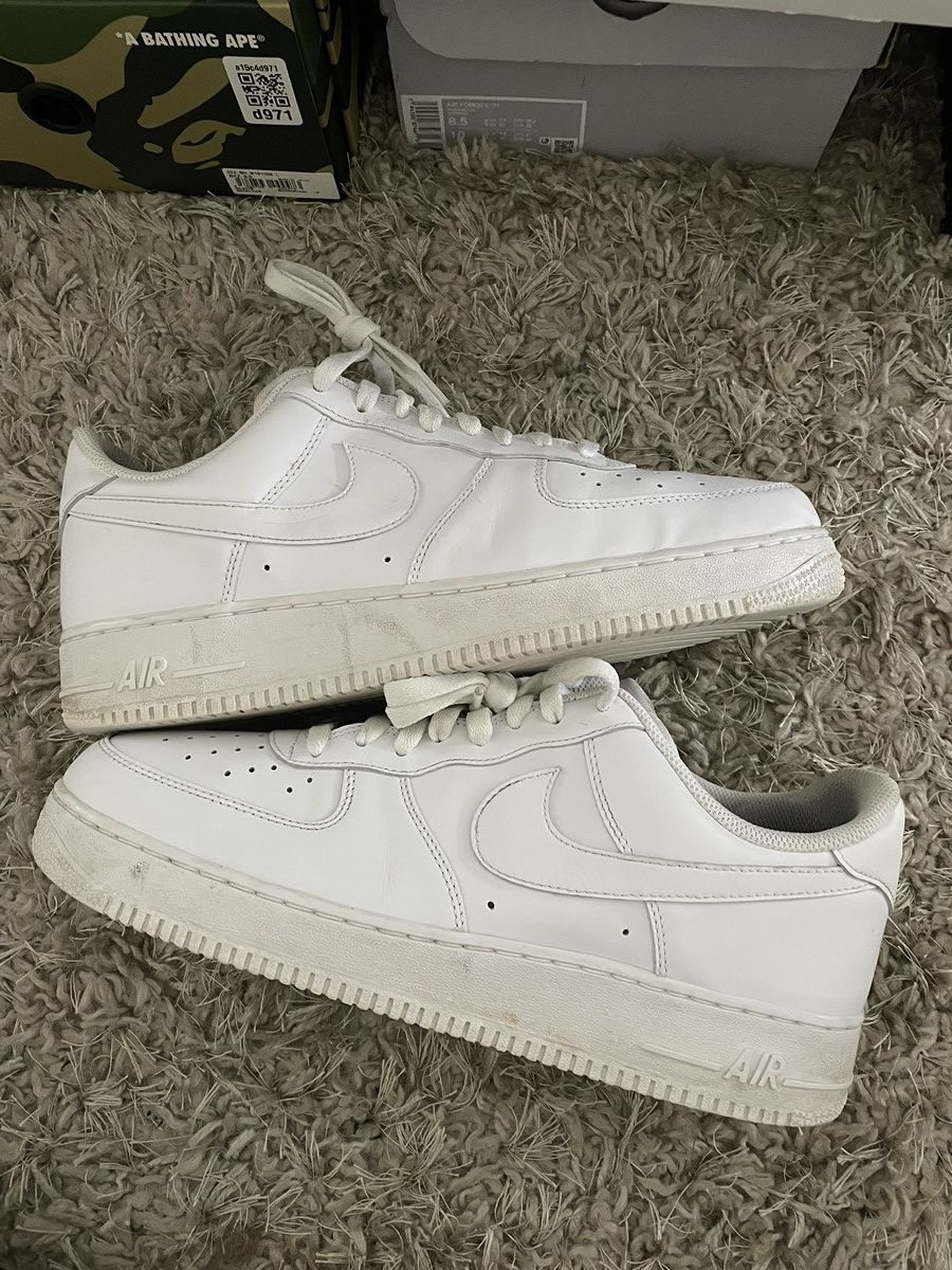 Nike Nike Air Force 1 Triple White Size US 12 / EU 45 - 2 Thumbnail