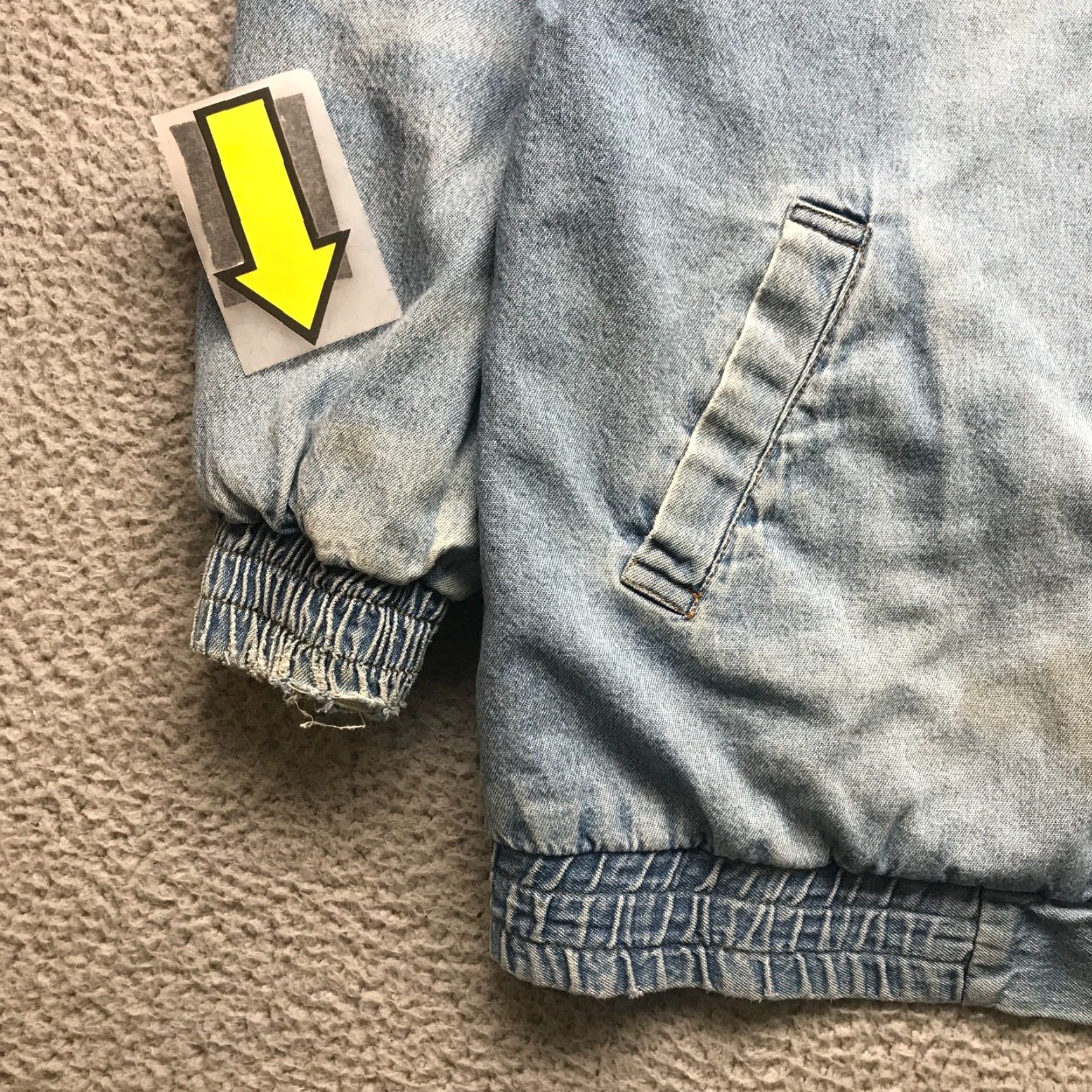 Blair VINTAGE Blair Denim Quilted Lined Floral Flower Jacket Womens M Blue Gray Zip Pockets Embroidered 90s 80s Flower Casual Party/Cocktail Jacket Womens Size M / US 6-8 / IT 42-44 - 4 Thumbnail