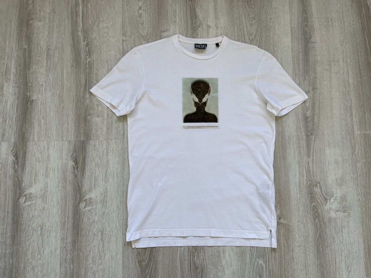 Diesel Diesel T Shirt Alien Center Printed Logo White T Diegos B81 Size US M / EU 48-50 / 2 - 1 Thumbnail