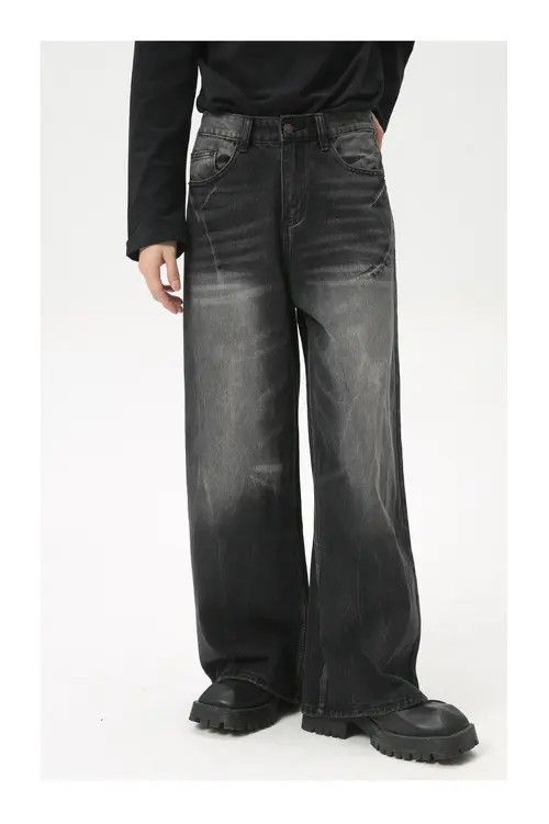 Japanese Brand VIBE American high street retro whisker washed jeans Size US 32 / EU 48 - 2 Thumbnail