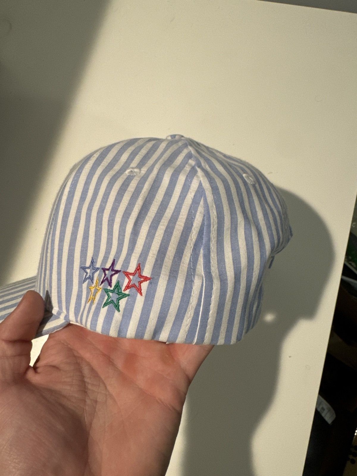 Shmeel Shmeel S Logo Seersucker Hat Size ONE SIZE - 2 Thumbnail