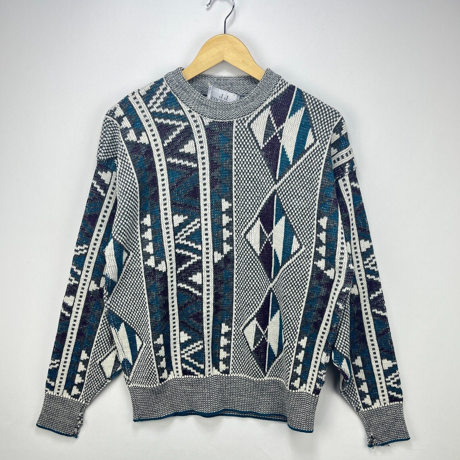 Vintage Vintage Coogi Style JJ Cochran Madein USA Knit Sweatshirt XL Size US XL / EU 56 / 4 - 1 Thumbnail