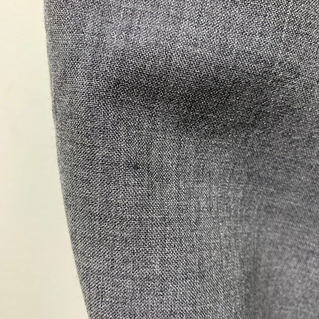 Casual Pants Slacks Wool Bottoms Plain Zip Fly Gray