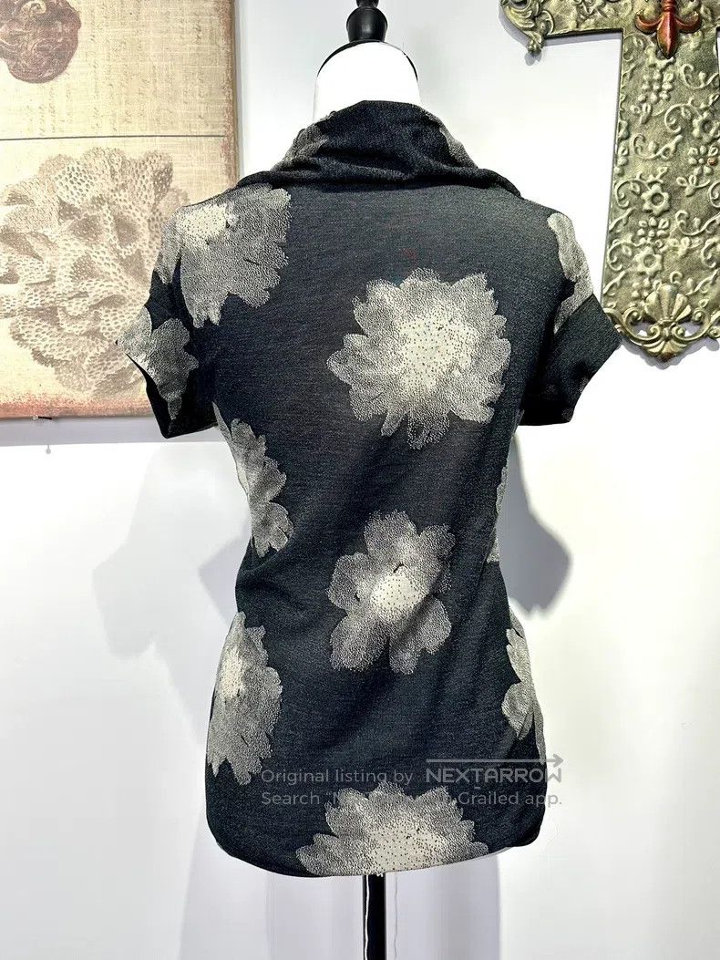 Yohji Yamamoto Yohji Yamamoto Swinging collar ink-splashing lotus flower Size XS / US 0-2 / IT 36-38 - 3 Thumbnail