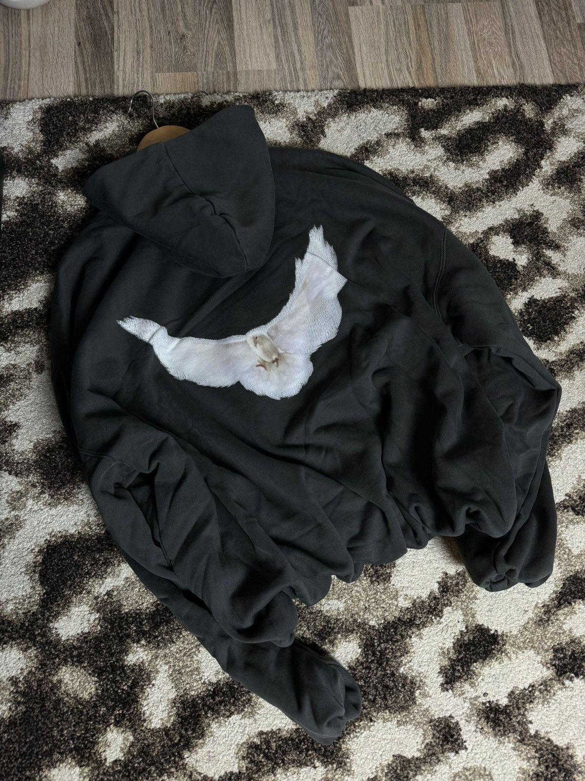 image of Yeezy X Gap Engineered By Balenciaga Dove Hoodie Sweater Zip in Black, Men's (Size XS)