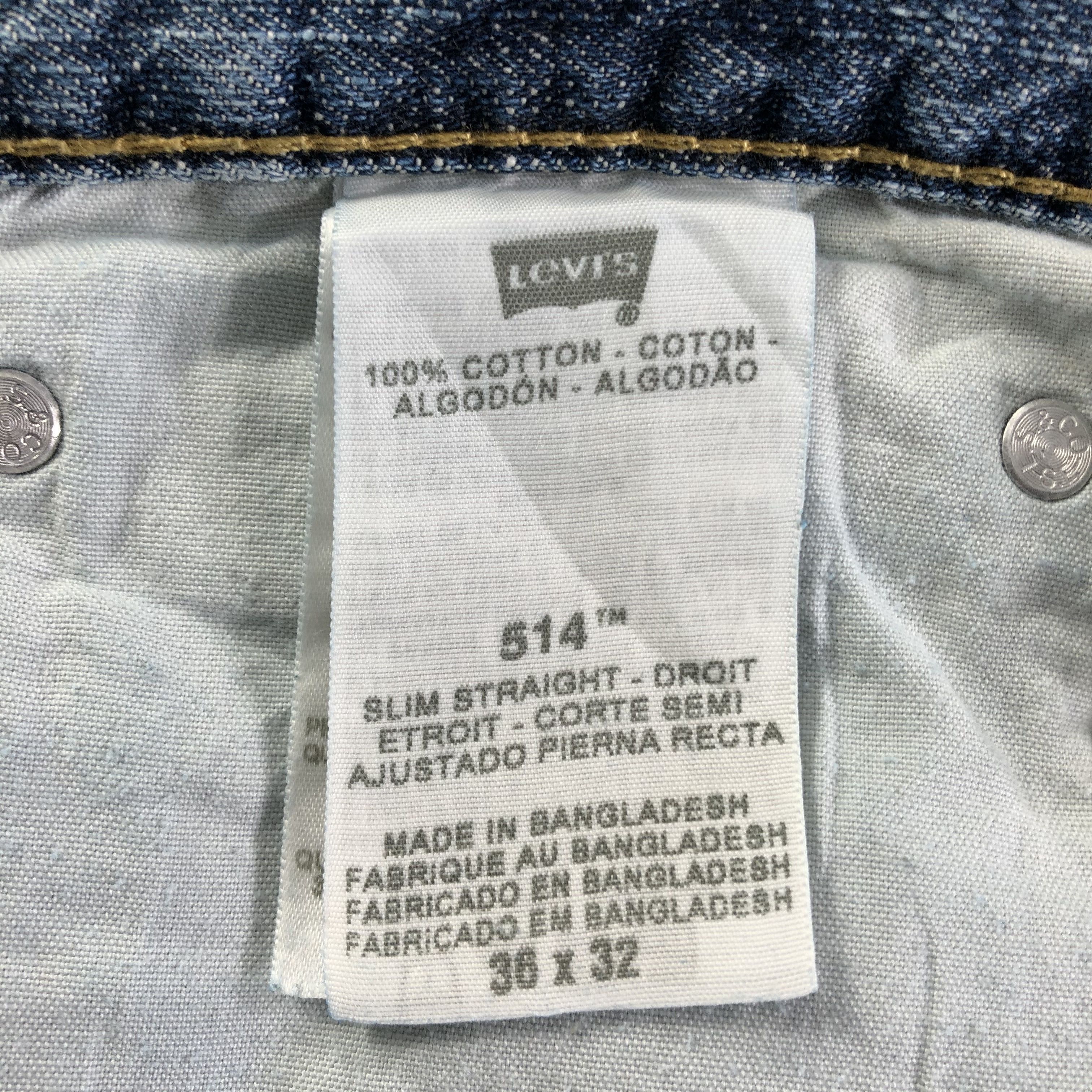 Levi's Vintage Blue Wash Levis 514 Jeans-J3425 Size US 37 - 11 Thumbnail