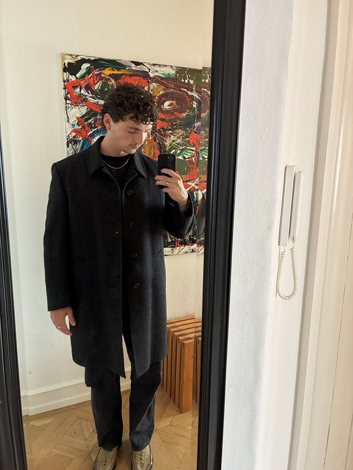 Other Charcoal Wool Overcoat – Classic Fit, Size 54 Size US L / EU 52-54 / 3 - 1 Thumbnail