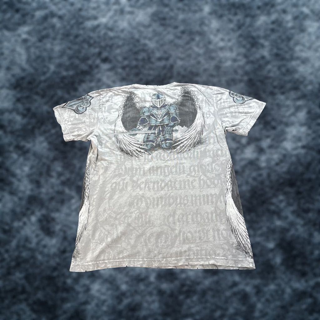 Affliction VINTAGE Affliction T-Shirt Skull Graphic Crew Neck Short Sleeve Men's L Gray Tim Sylvia Dual Skull MMA Size US L / EU 52-54 / 3 - 1 Thumbnail