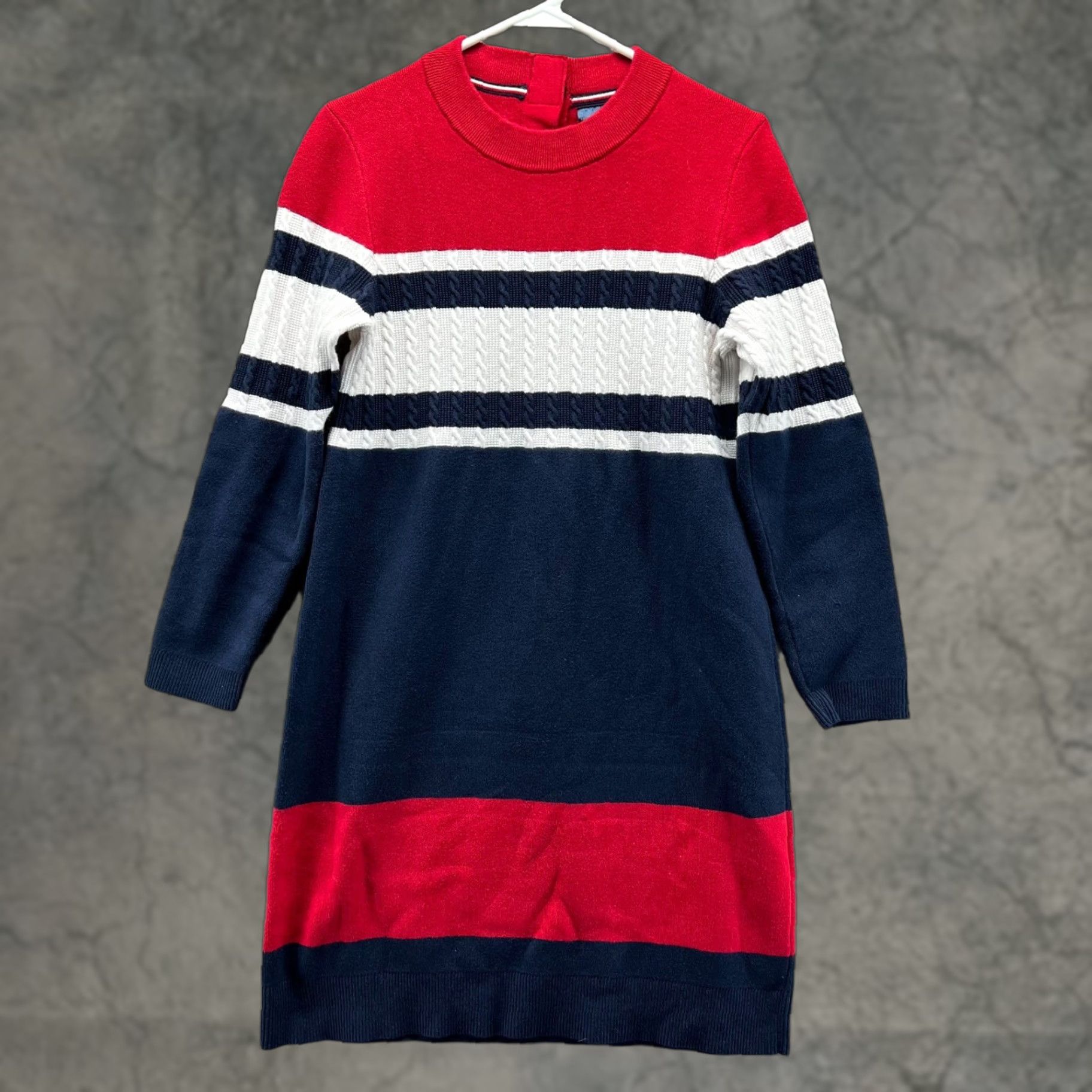 Tommy Hilfiger VINTAGE Tommy Hilfiger Dress Sweater Women Large Red Crewneck Long Sleeve Fleece Knit Dress Women's Size L / US 10 / IT 46 - 1 Thumbnail