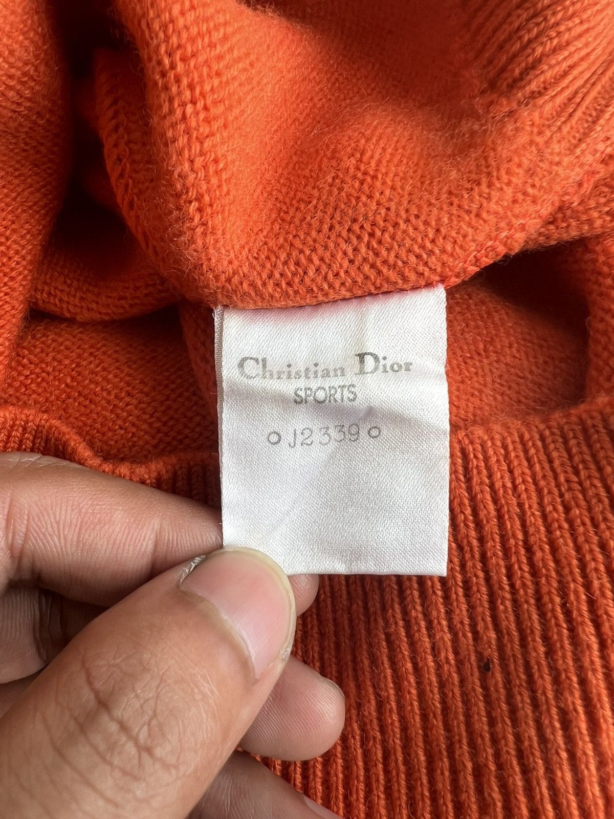 Christian Dior Monsieur 1980s Christian Dior 🇮🇹 Orange Hybrid Knit Sleeve Sweater Size US M / EU 48-50 / 2 - 9 Thumbnail