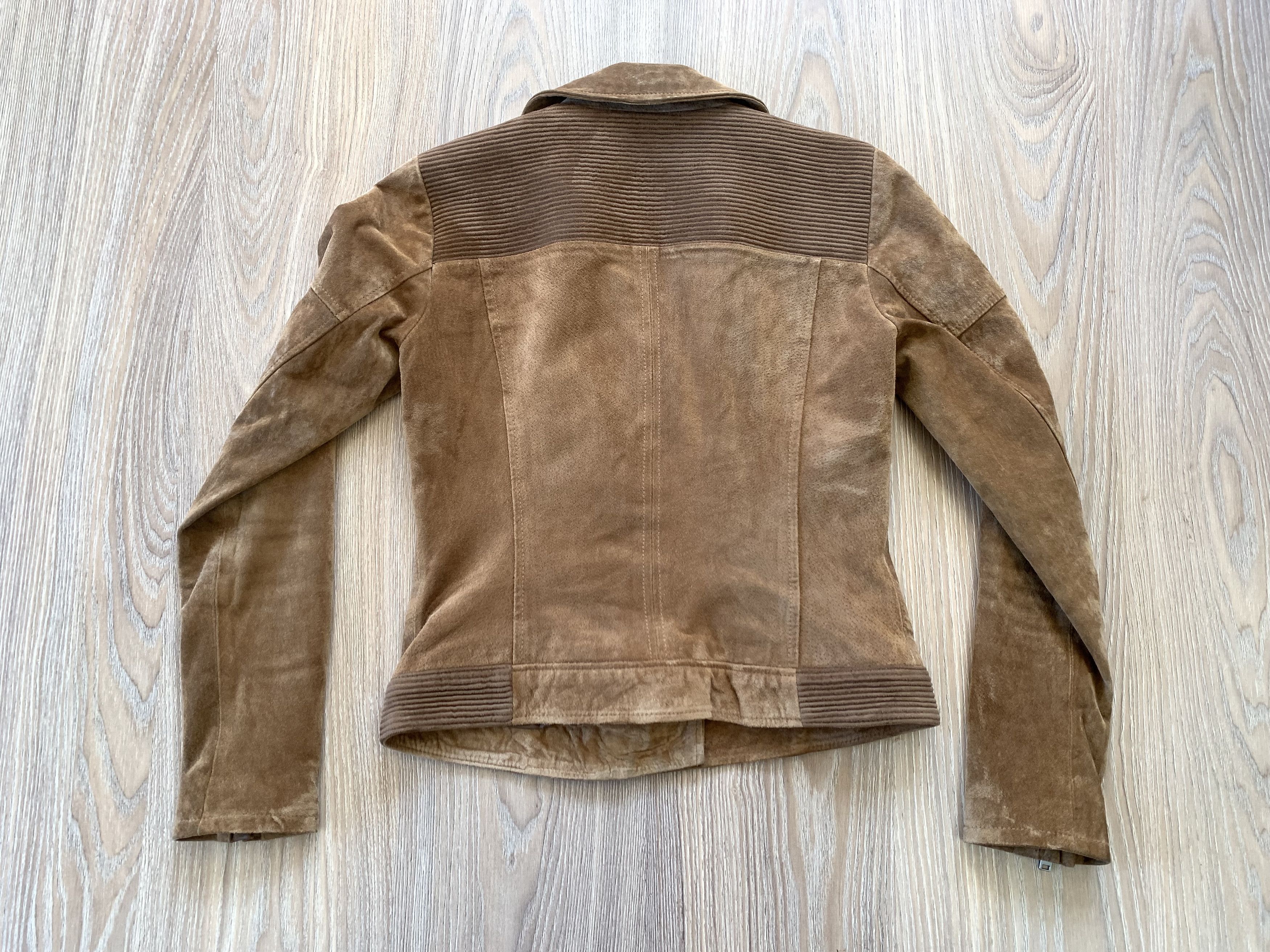 Other Only Suede Brown Leather Biker Jacket Size S / US 4 / IT 40 - 3 Thumbnail