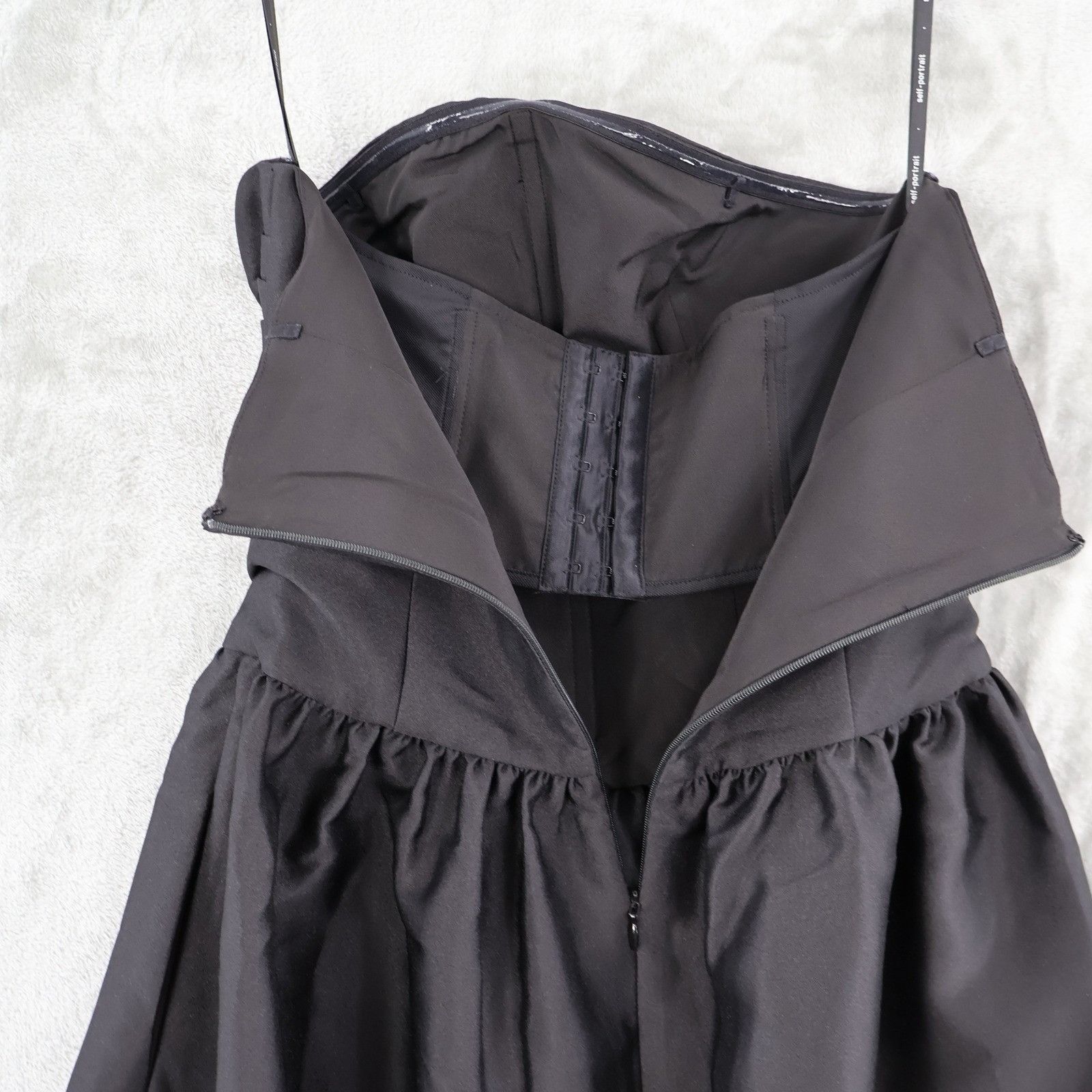 Self-Portrait Self Portrait Taffeta Midi Dress Women 4 Black Formal Dance Size S / US 4 / IT 40 - 6 Thumbnail