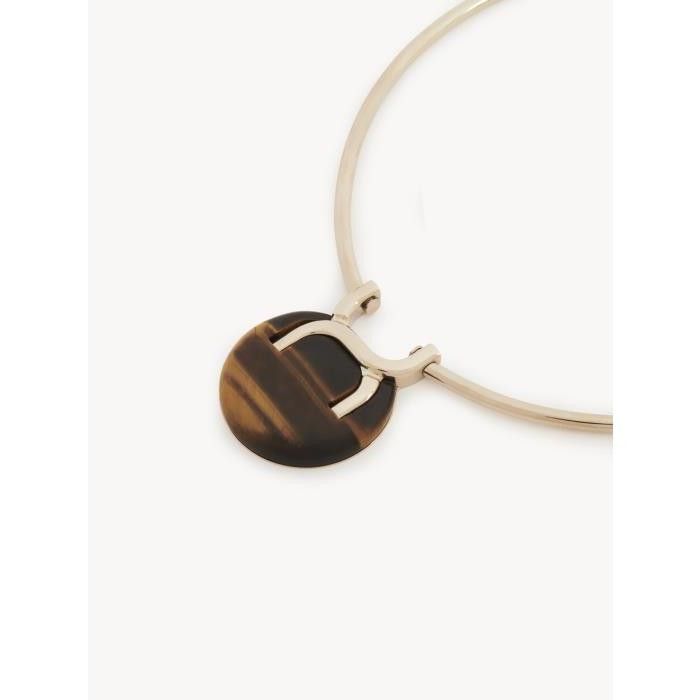 Chloe o1loc1c0425 CHC23 Size: OS / Marcie Necklace in Brown & Gold Size ONE SIZE - 2 Thumbnail