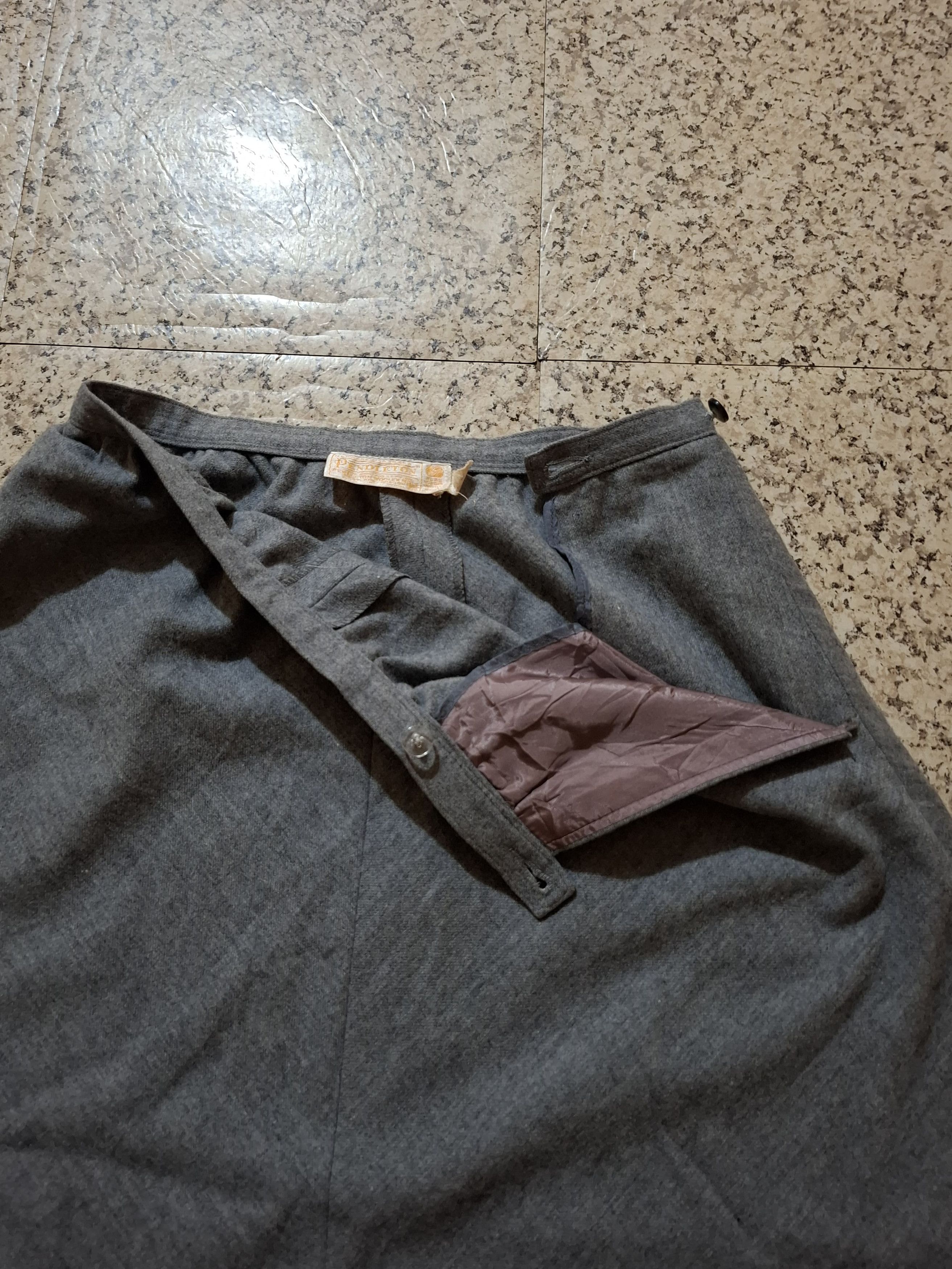 Pendleton Vintage Pendleton USA 100% Virgin Wool A-Line Midi Skirt Size 26" / US 2 / IT 38 - 6 Thumbnail