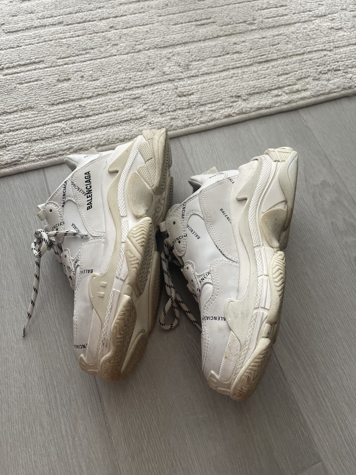 Balenciaga Balenciaga Triple S Logo White Size US 8 / IT 38 - 3 Thumbnail