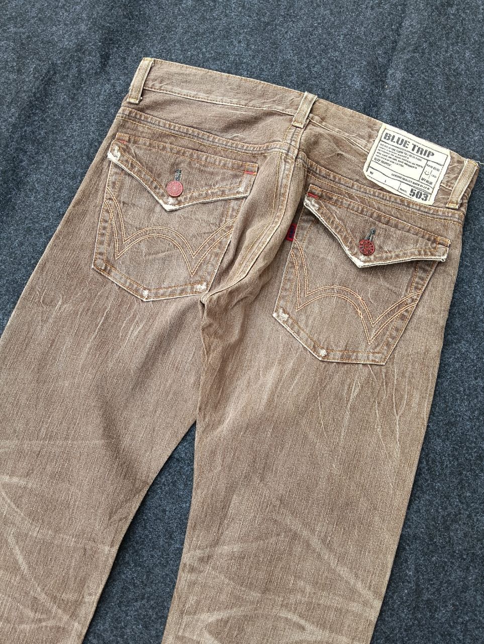 Edwin EDWIN Flare Faded – Rare Brown Shade | Made in Japan 🇯🇵 Size US 34 / EU 50 - 4 Thumbnail