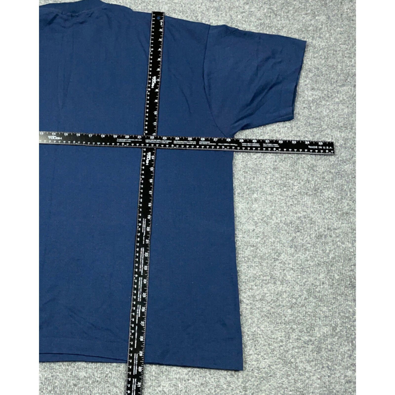 Fruit Of The Loom VTG 90s Dark Blue Flowers Puff Print T-Shirt Adult 3XL Single Stitch USA Made - Fruit of the Loom Shirt Mens Blue Floral Puff Print Cotton Blend Size US XXL / EU 58 / 5 - 6 Thumbnail