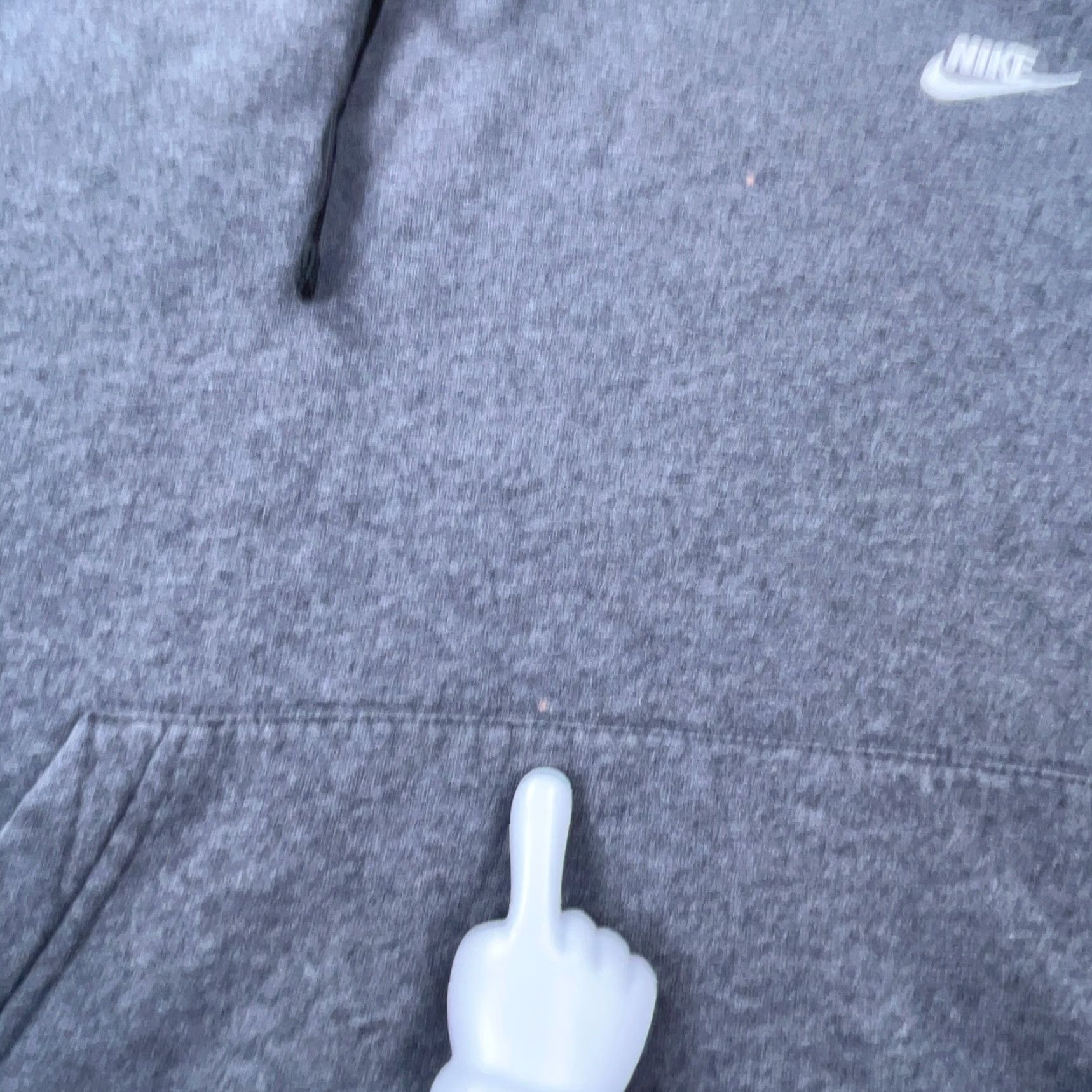 Nike Nike Hoodie Men XL Gray White Sweatshirt Mini Swoosh Logo Plain Basic Men Size US XL / EU 56 / 4 - 4 Thumbnail