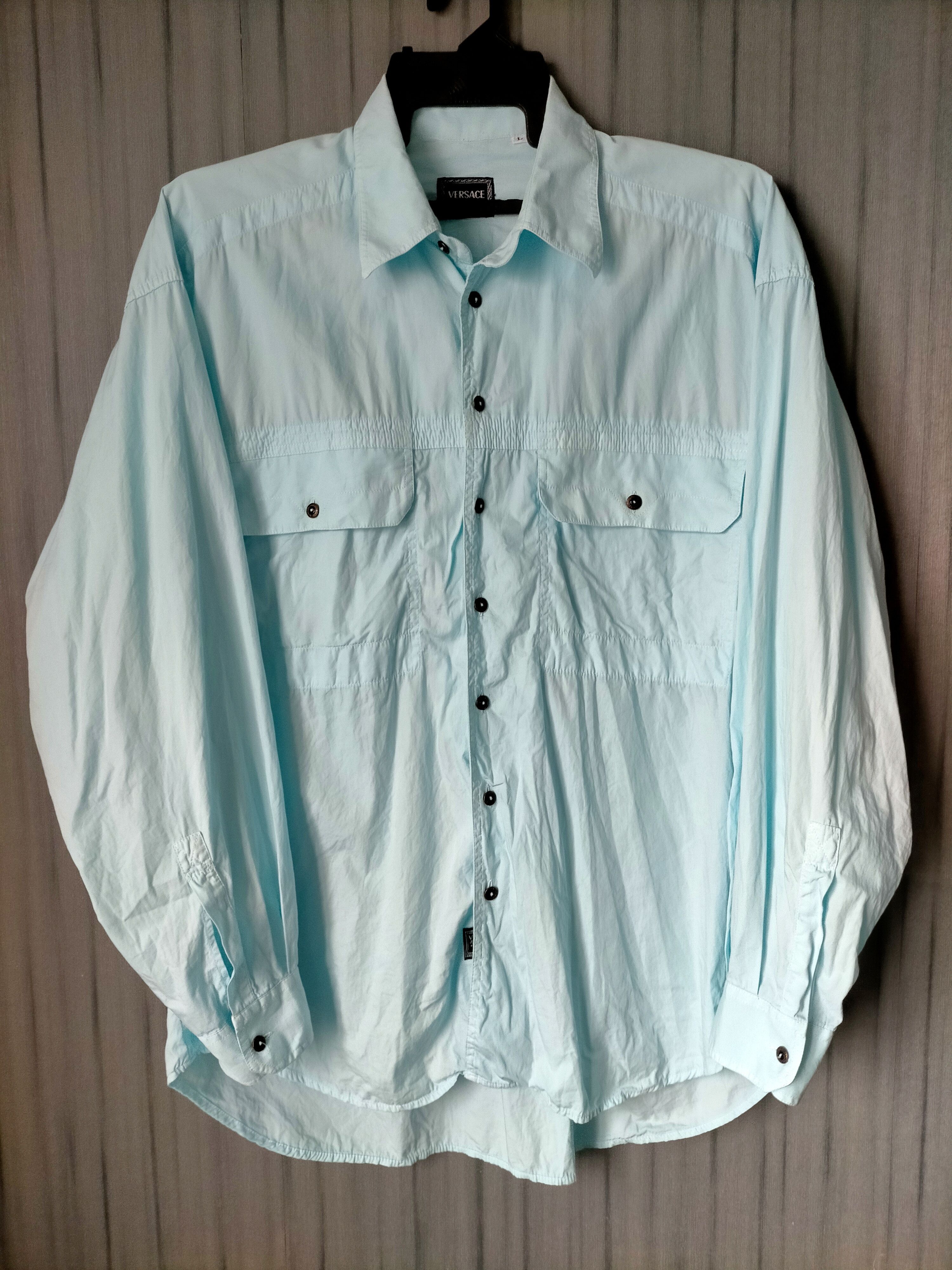 Versace Made in italy Versace Double Pocket shirt button ups Size US L / EU 52-54 / 3 - 1 Thumbnail