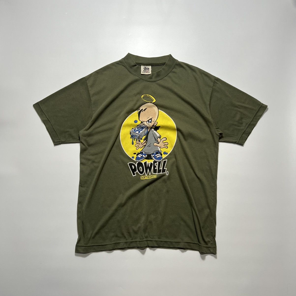Stussy 90's Powell Peralta x Stussy Angel Boy Tee Size US XL / EU 56 / 4 - 1 Thumbnail