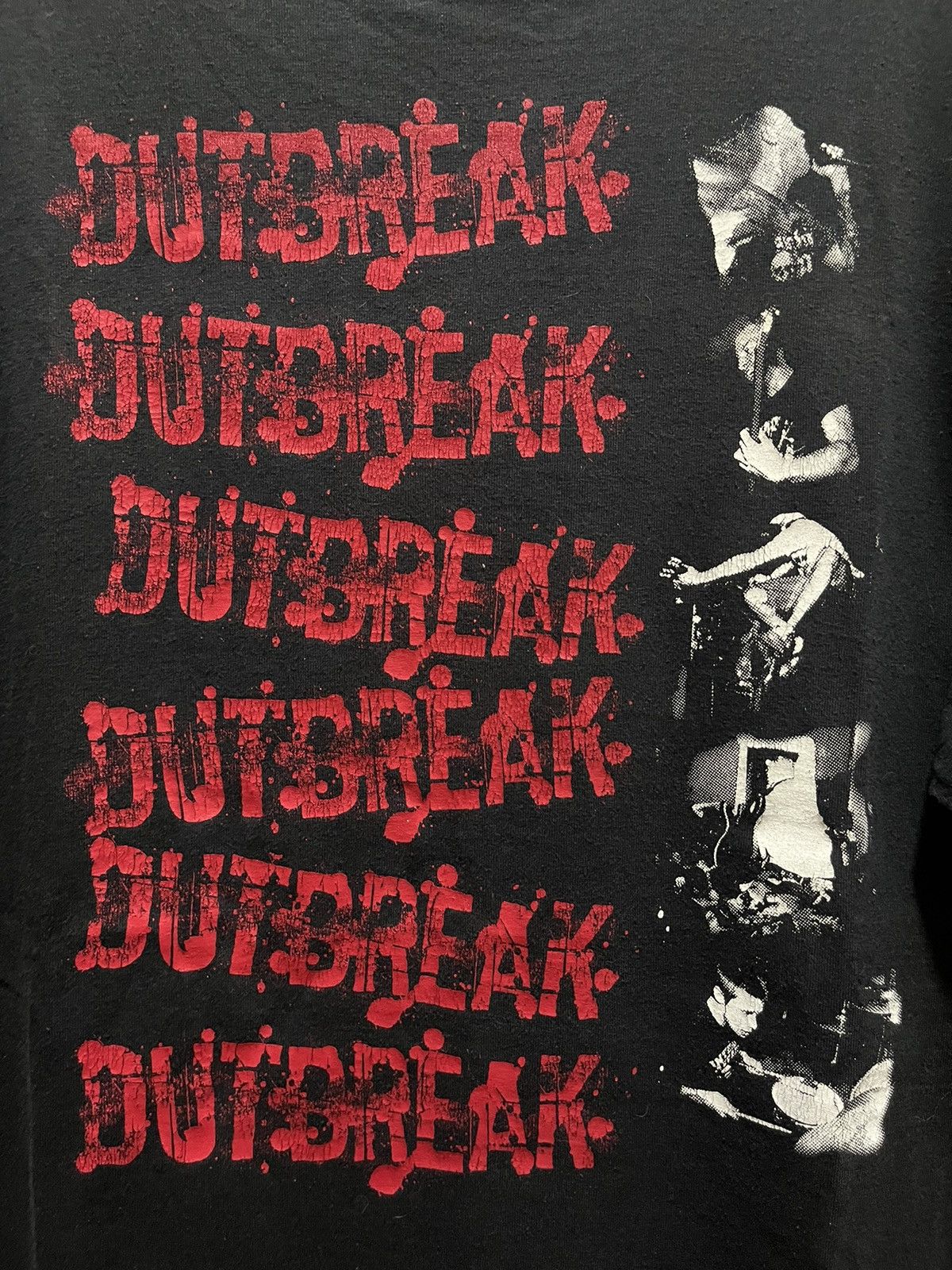 Band Tees Outbreak Hardcore Punk Bridge 9 Records Band Tee 00s Size US L / EU 52-54 / 3 - 4 Thumbnail