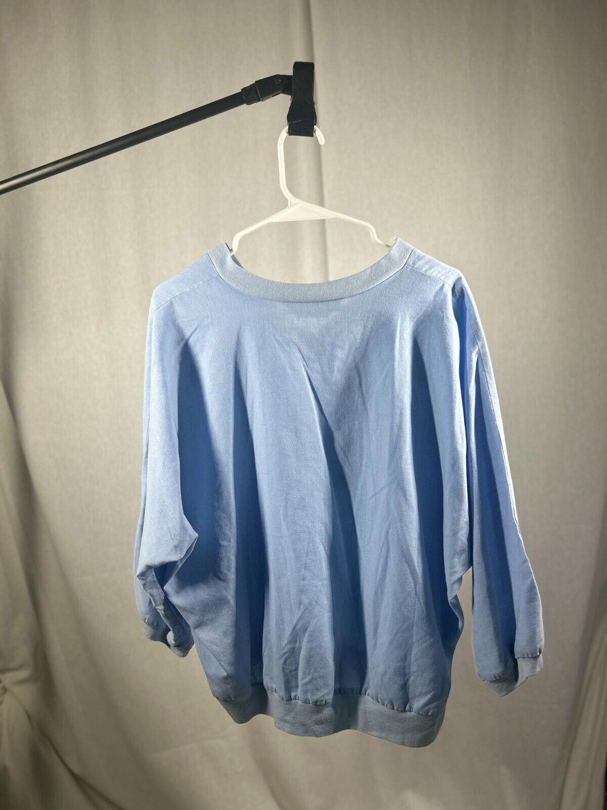Harmont & Blaine VTG 1990s 3/4 Sleeve V Neck Butterfly Floral Print T-Shirt Size XL / US 12-14 / IT 48-50 - 2 Thumbnail