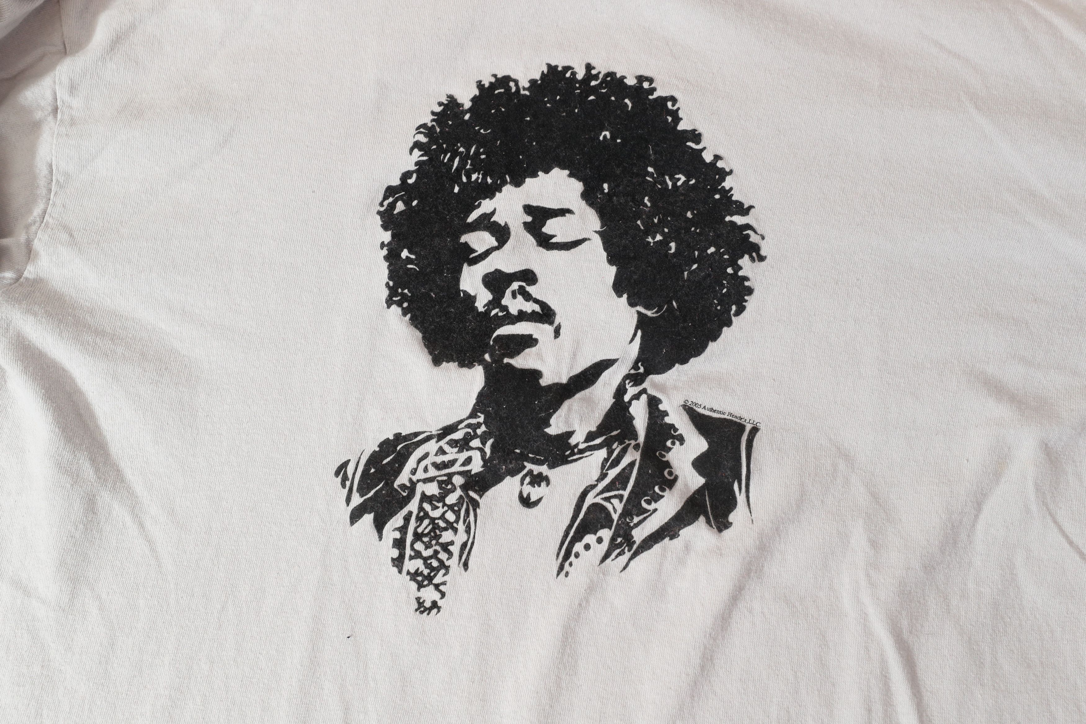 Band Tees × Vintage 2005 Jimi Hendrix Faux Sleeves Double Collar Tee (XL) Size US XL / EU 56 / 4 - 4 Thumbnail
