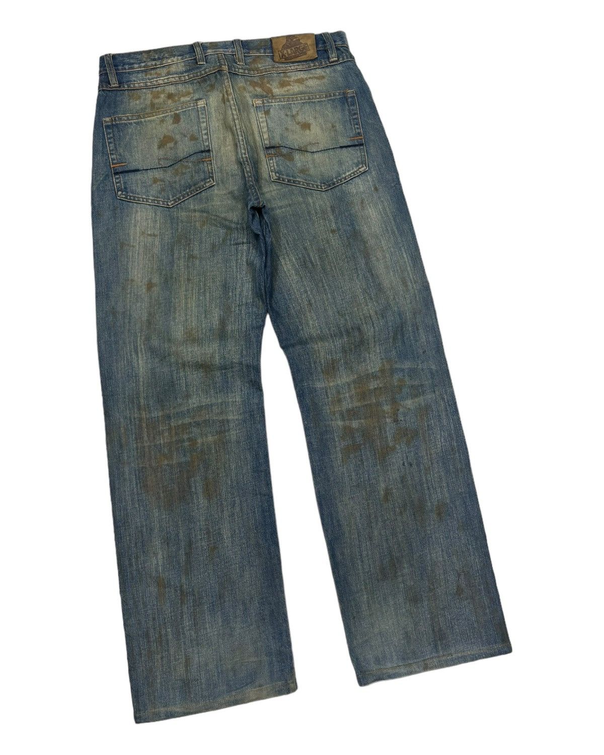 Xlarge RARE🔥X-LARGE MUD WASH ART BAGGY JEANS Size US 34 / EU 50 - 4 Thumbnail