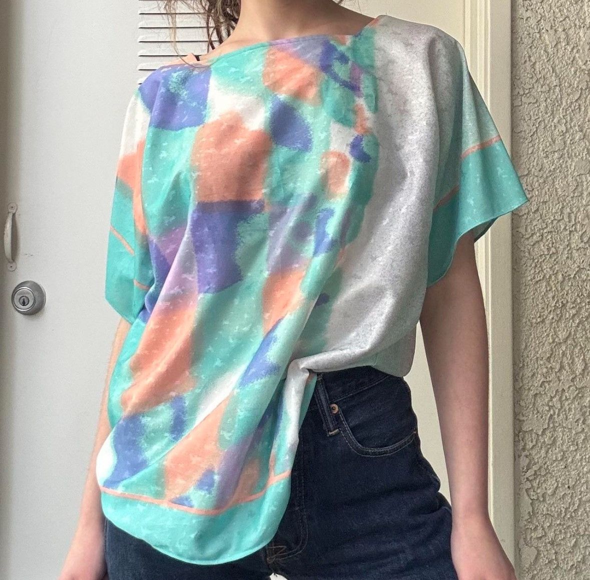 Other TRUE VINTAGE 80s AVANT GARDE PULLOVER TOP Size M / US 6-8 / IT 42-44 - 1 Thumbnail