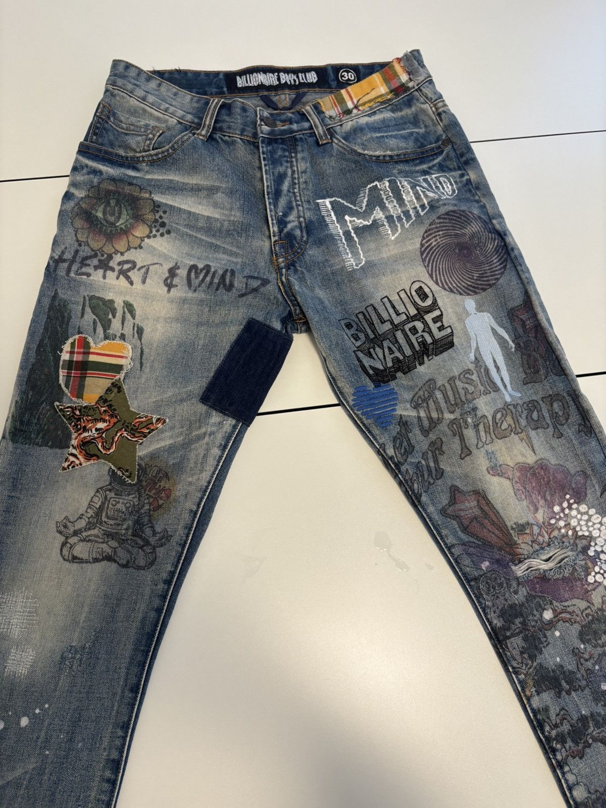 Billionaire Boys Club BBC patchwork denim jeans Size US 30 / EU 46 - 3 Thumbnail