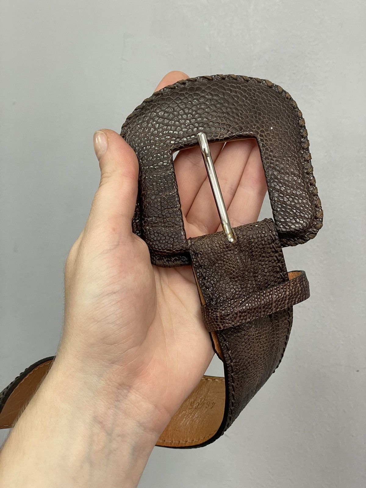 Hysteric Glamour Reptiles House kmrii style leather ostrich belt vintage Size ONE SIZE - 4 Thumbnail