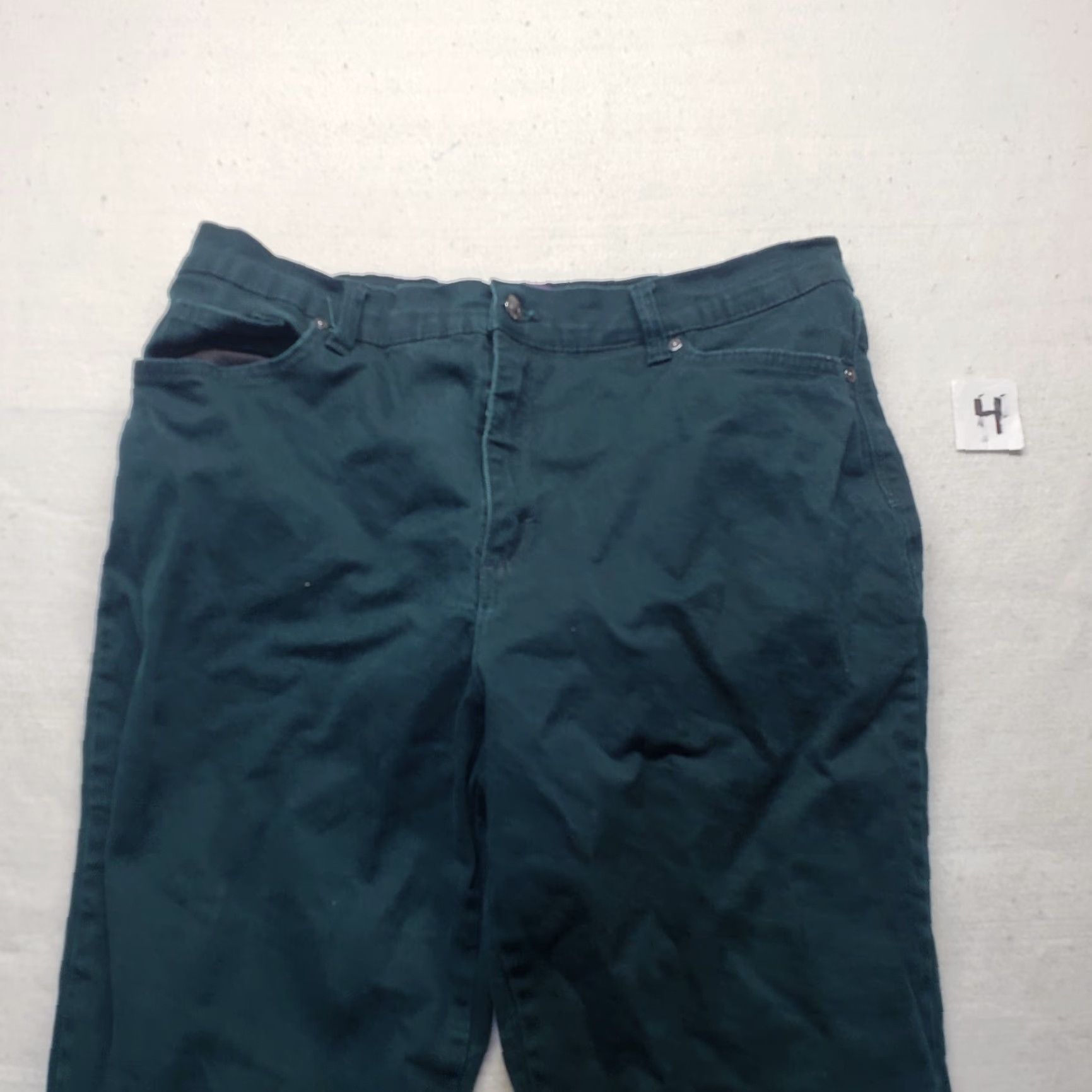 Gloria Vanderbilt Gloria Vanderbilt Amanda Pants Women Adult Size 14 Cotton Blend Denim Brown Stretch casual He pants 14 Womens Size 36" / US 14 / IT 50 - 2 Thumbnail
