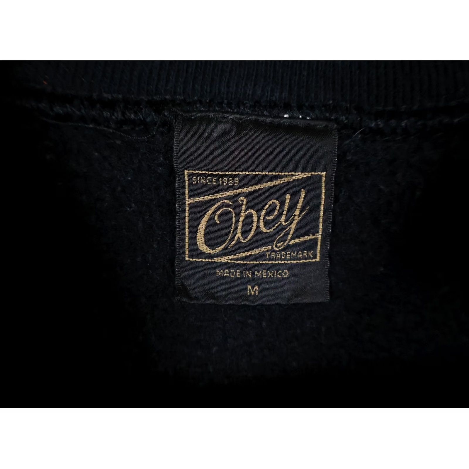 Obey OBEY Propaganda Sweatshirt Adult Medium Black Crewneck Boxy Fit Logo Graphic Print Pullover Size M / US 6-8 / IT 42-44 - 3 Thumbnail